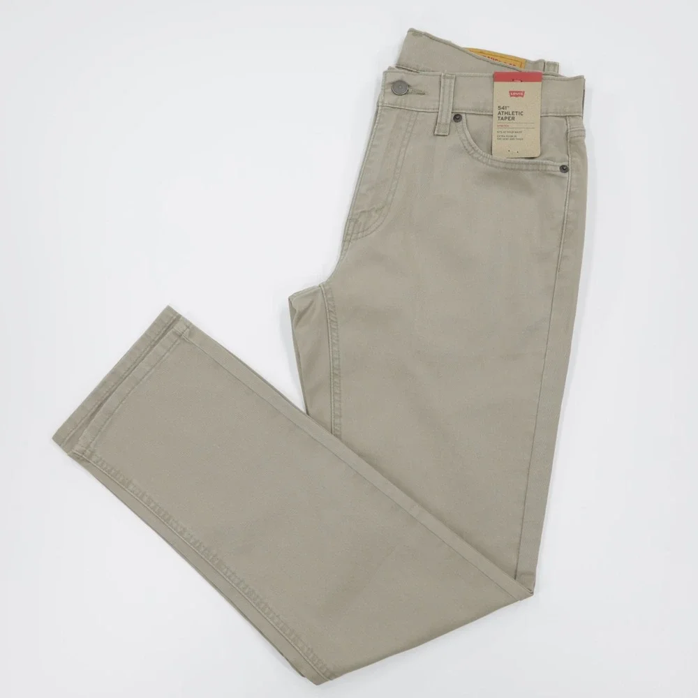 Levi's 541 Men's Athletic Tapered‎ Jeans Stretch Lightweight Denim Beige W30 L32